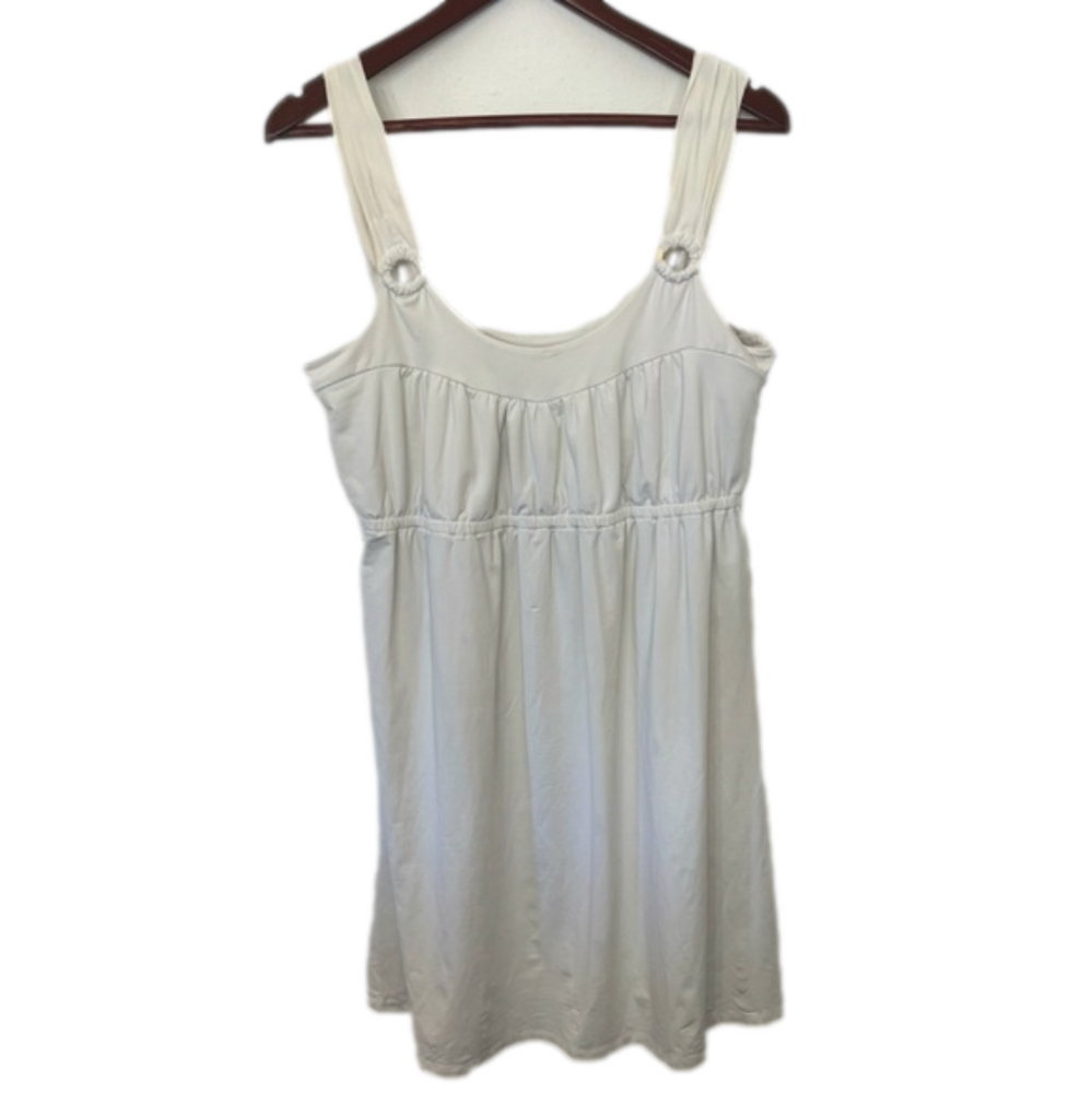 Tommy Hilfiger Swim Large White‎ Spandex Nylon Stretchy Swim Cover Up Dress